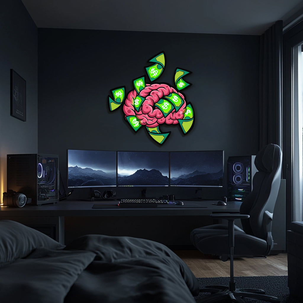 UV Printed Dollar Dreams Neon Wall Art- LV0099