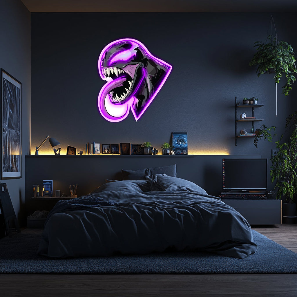 UV Printed Venom  Neon Wall Art- LV0087