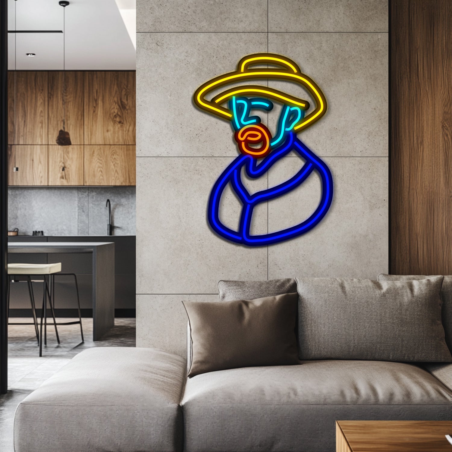 Van Gogh Metal Neon Wall Art- LN0103