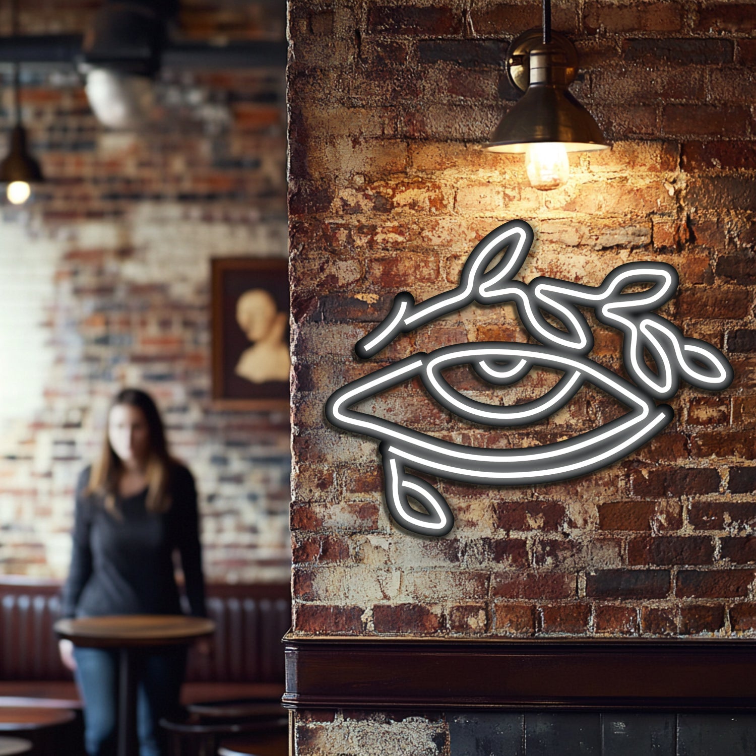 Flower Eye Metal Neon Wall Art- LN0190