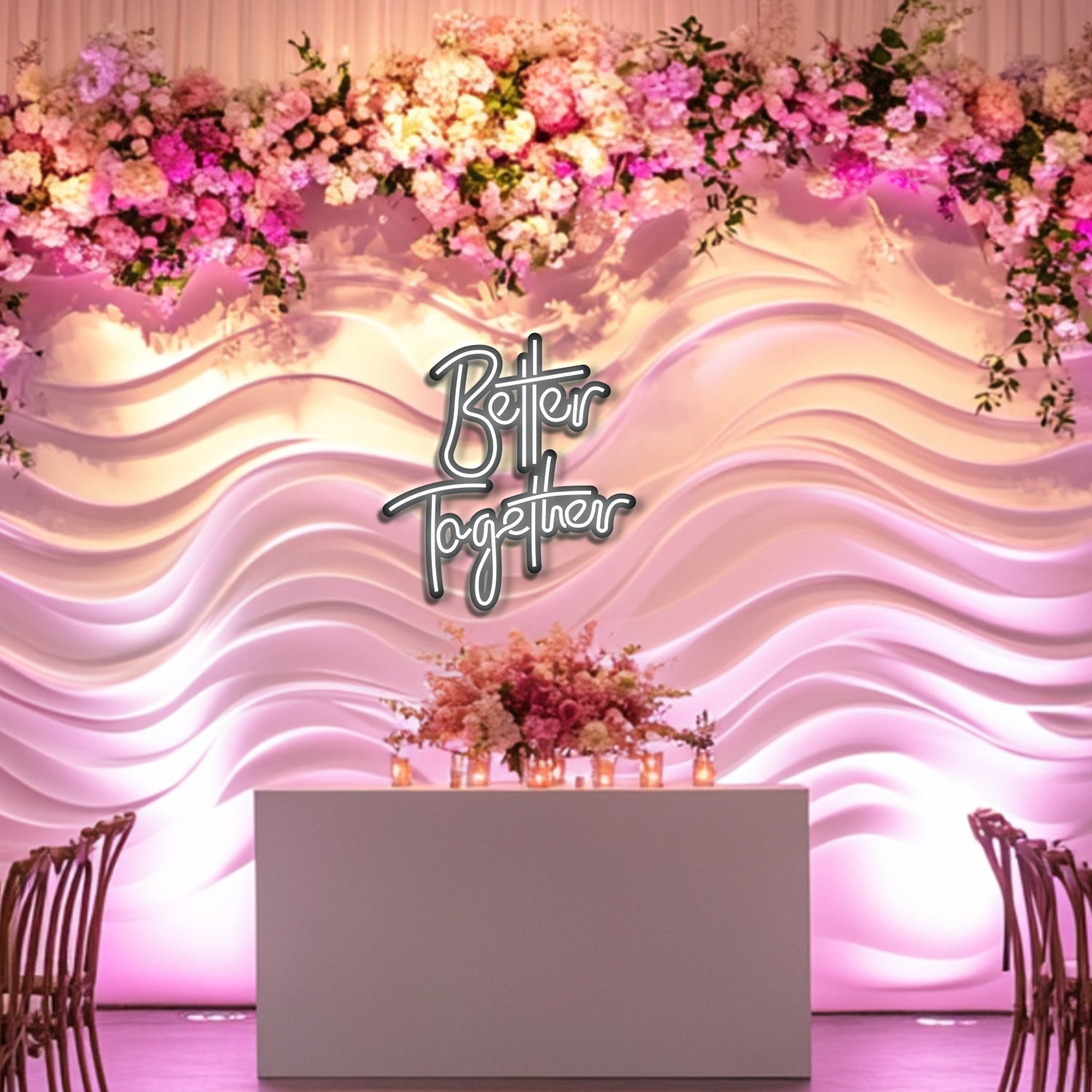 Better Together Wedding Metal Neon Wall Art- LN0150