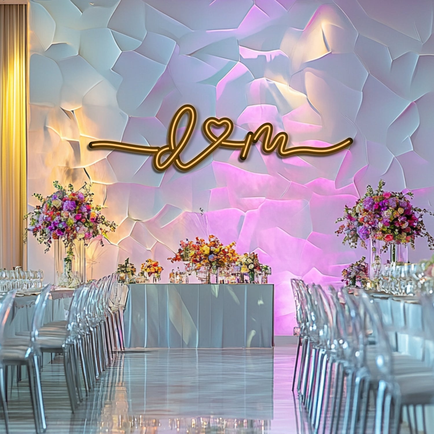 Custom Wedding Metal Neon Wall Art- LN0244