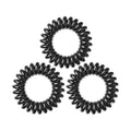 Invisibobble Power True Black Extra Strong Hair Ties - 3 Pack, Strong Hold for Thick Hair