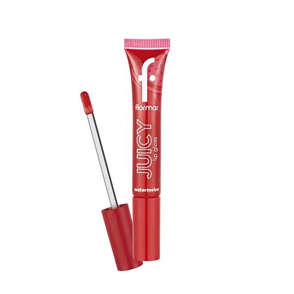 Flormar Juicy Lip Gloss 005 Watermelon - Shiny Watermelon Flavor Lip Gloss for Colorful Lips
