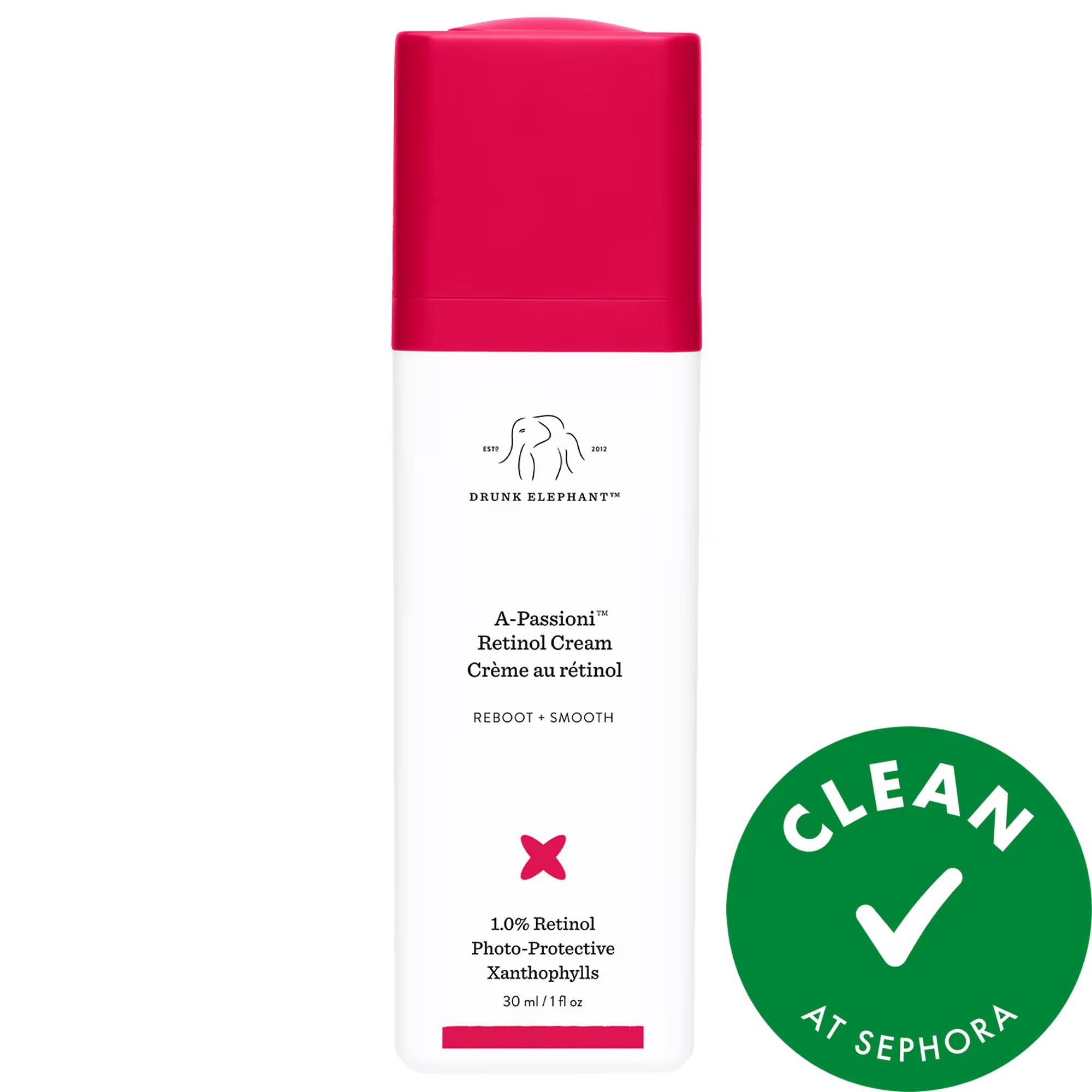 Drunk Elephant A-Passioni Retinol Cream - Anti-Aging, Vegan Skincare with 1.0% Retinol, Cruelty-Free Beauty for Fine Lines & Wrinkles
