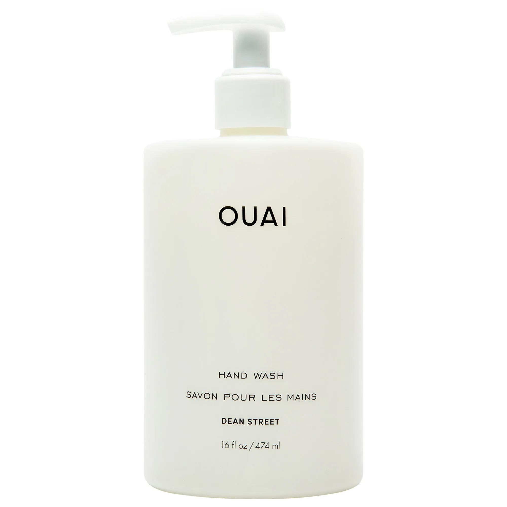 OUAI Exfoliating Hand Wash: Moisturizing Hand Soap with Natural Jojoba Beads, Rosehip & Floral Scent - Cruelty-Free & Hydrating.