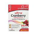 Vitabiotics Ultra Cranberry 750mg: Natural UTI Prevention & Urinary Tract Health Dietary Supplement - 30 Easy-to-Swallow Tablets
