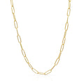 RICKY GOLD PAPERCLIP CHAIN NECKLACE