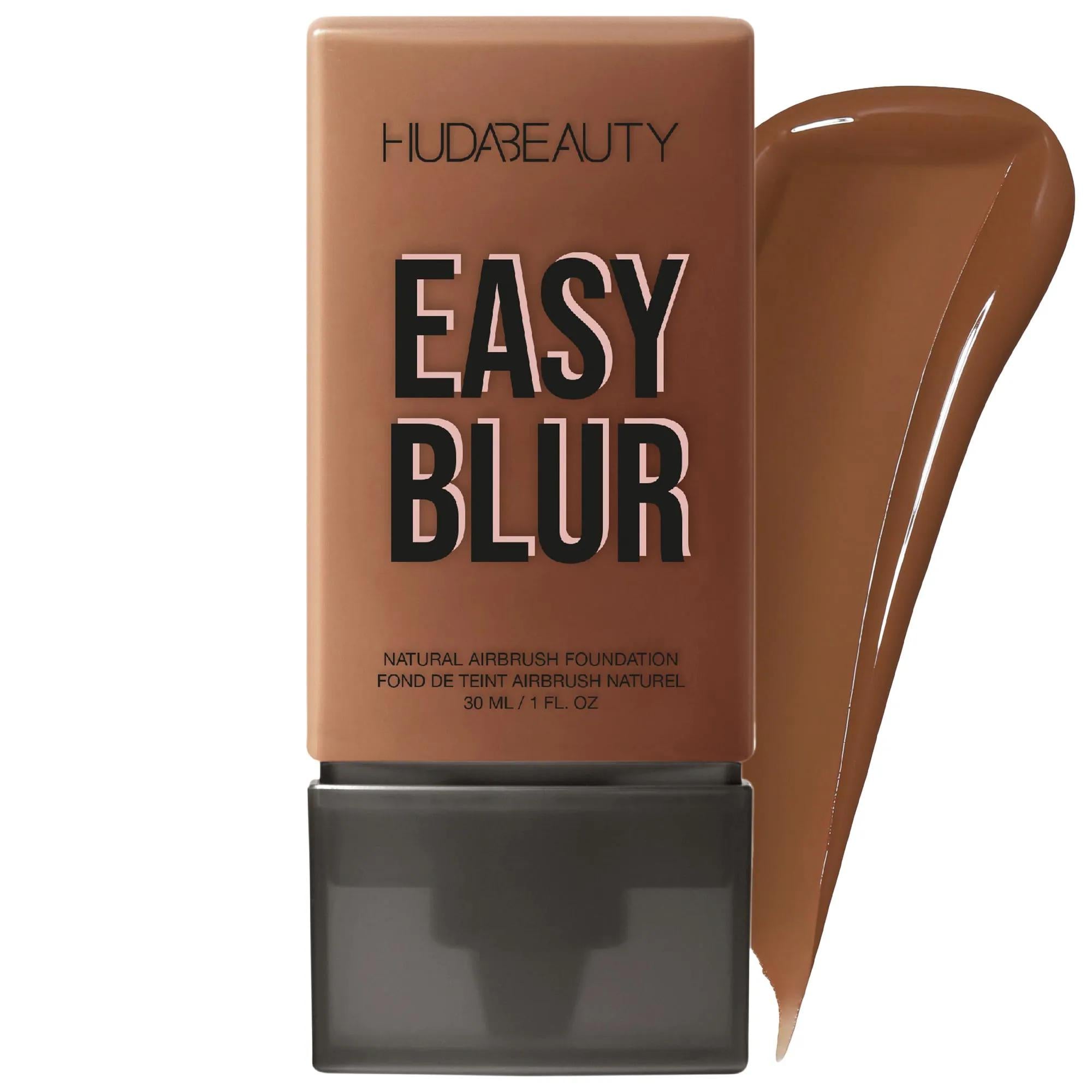 Huda Beauty Easy Blur Natural Airbrush Foundation with Niacinamide - Lightweight, Non-Comedogenic Makeup for Natural Finish