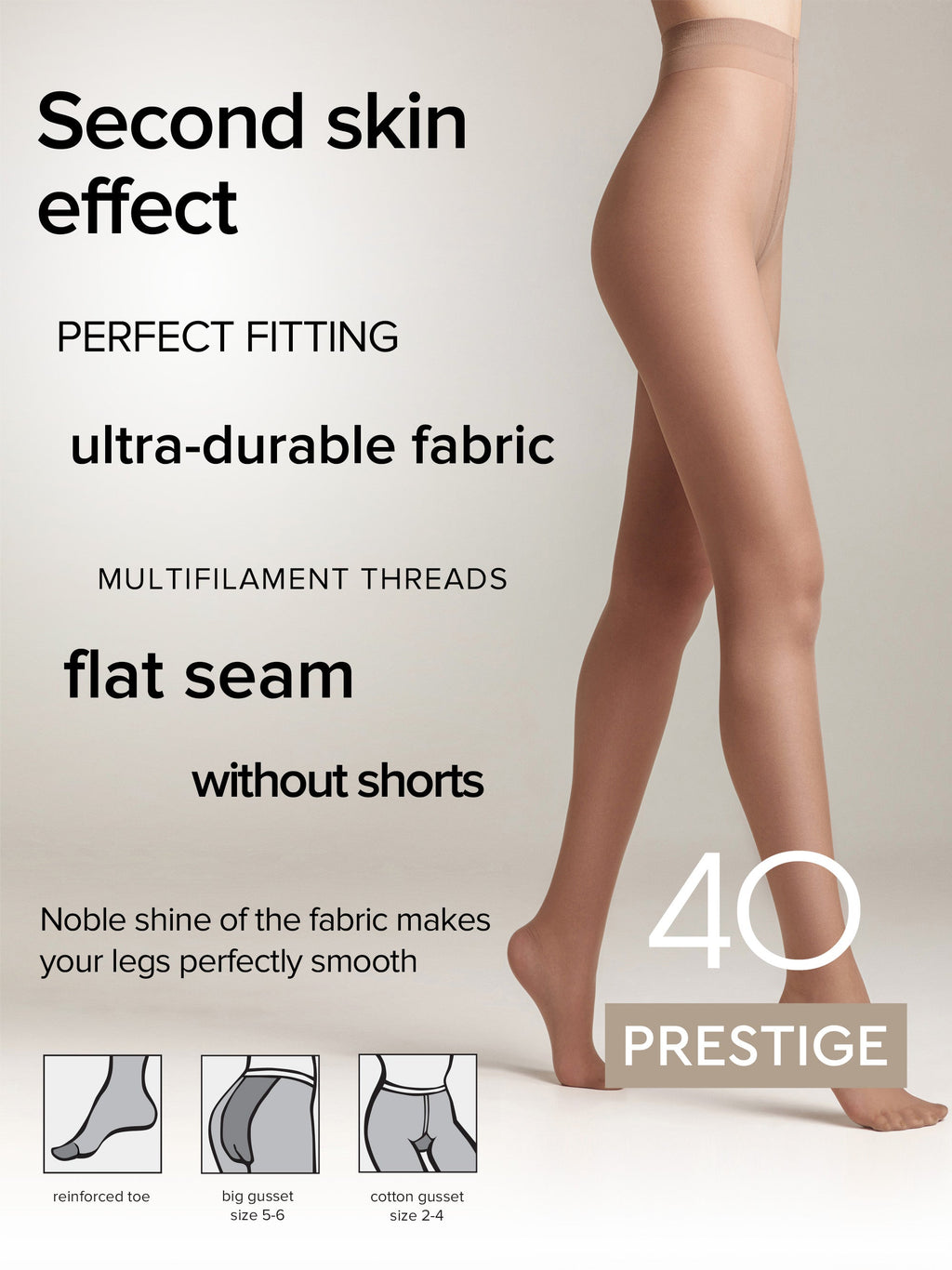 Tights Conte Prestige 40 Den - Sheer to Waist Noble Shine
