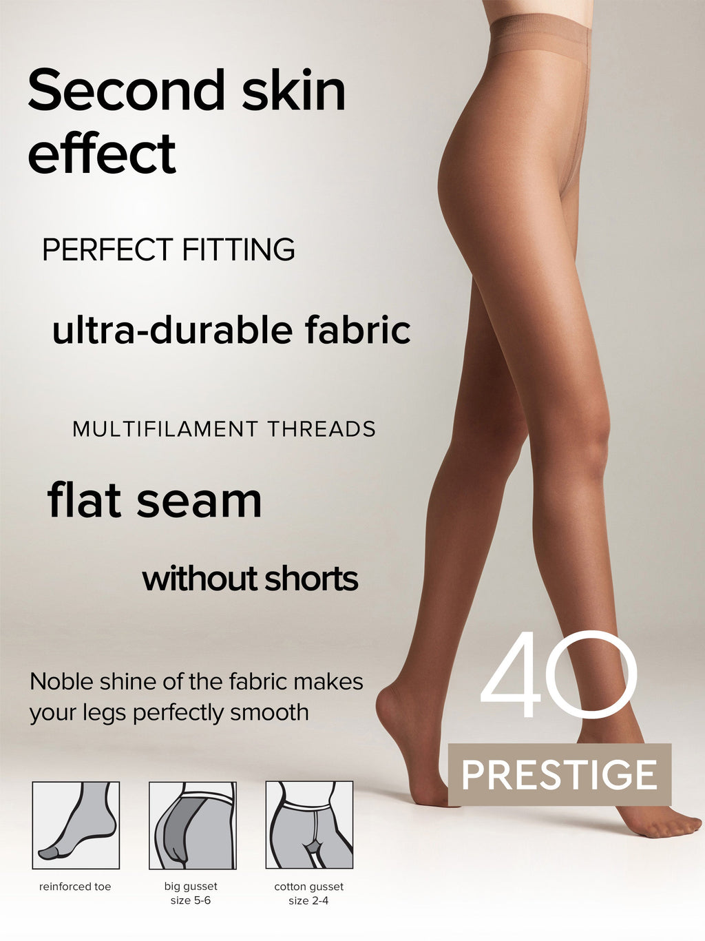 Tights Conte Prestige 40 Den - Sheer to Waist Noble Shine