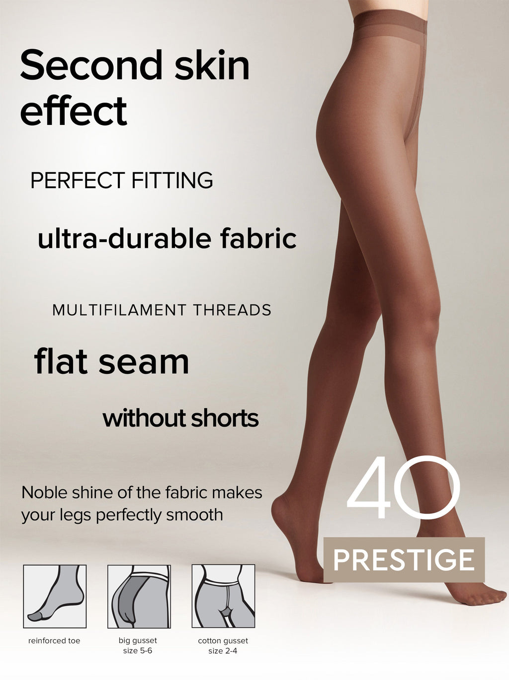 Tights Conte Prestige 40 Den - Sheer to Waist Noble Shine