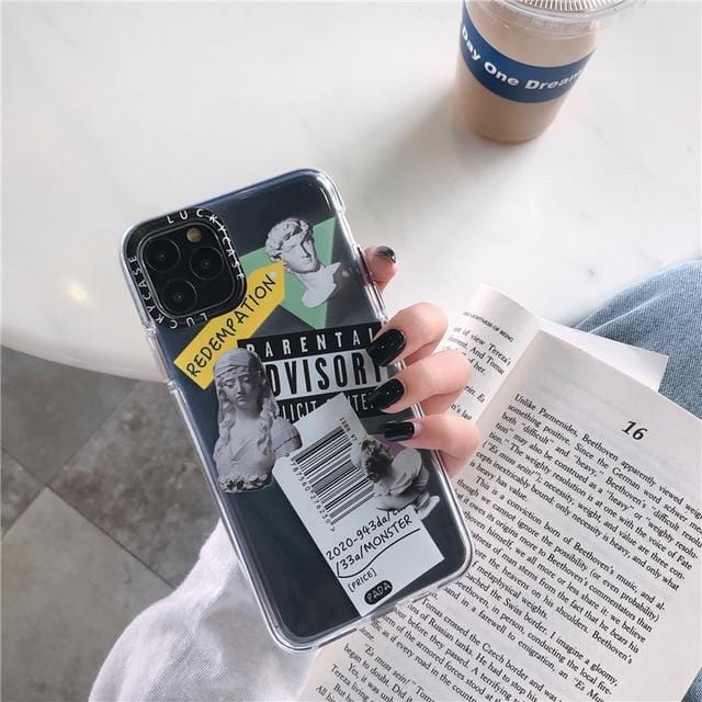 Luxury Art Letter Label iPhone Case