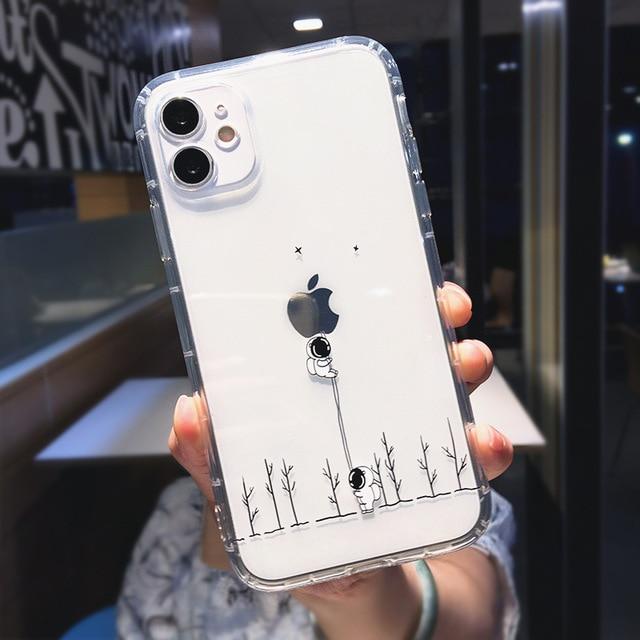 Cute Cartoon Astronaut Planet iPhone Case