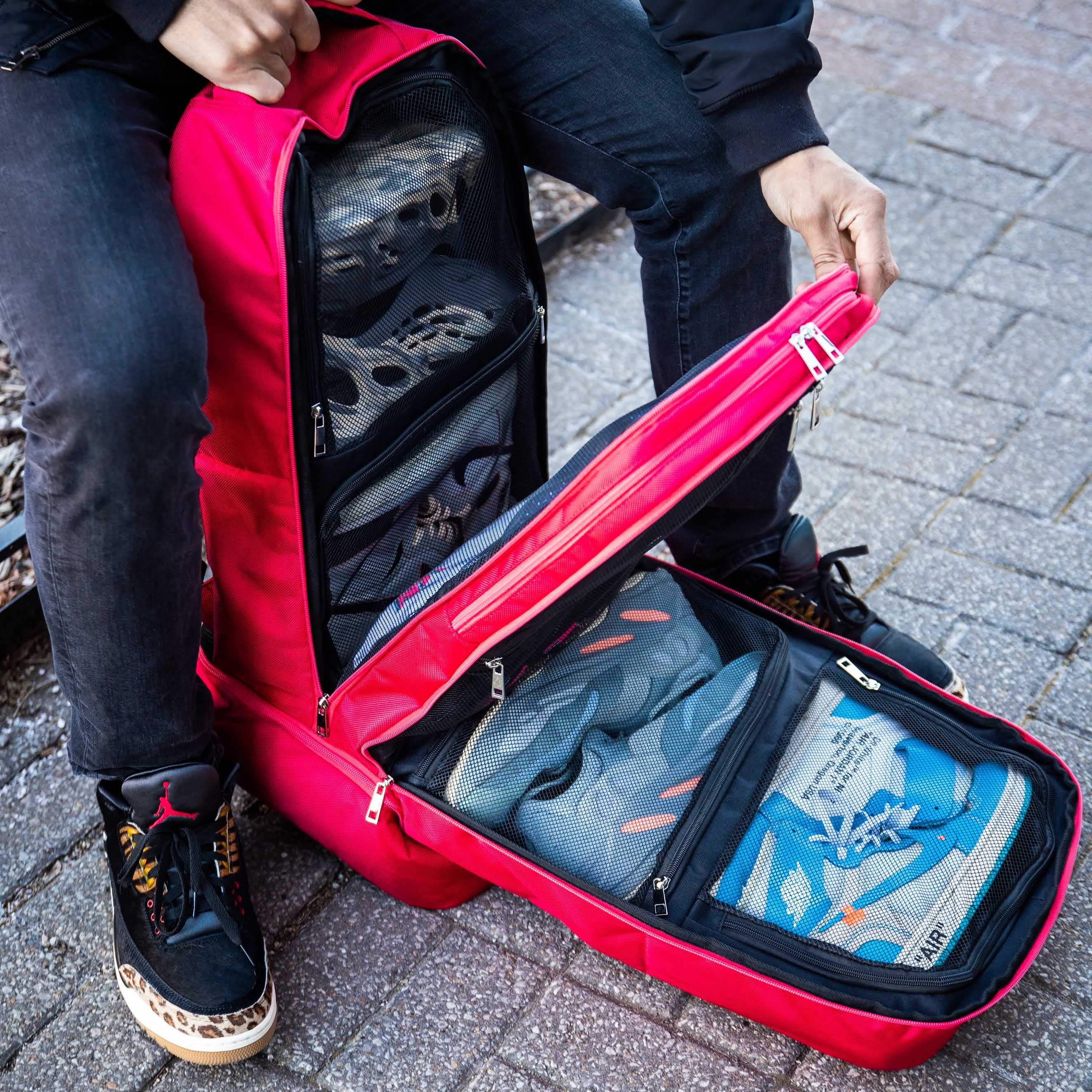 Red Polyester Carry-On Patented Backpack (Only 300 Made)
