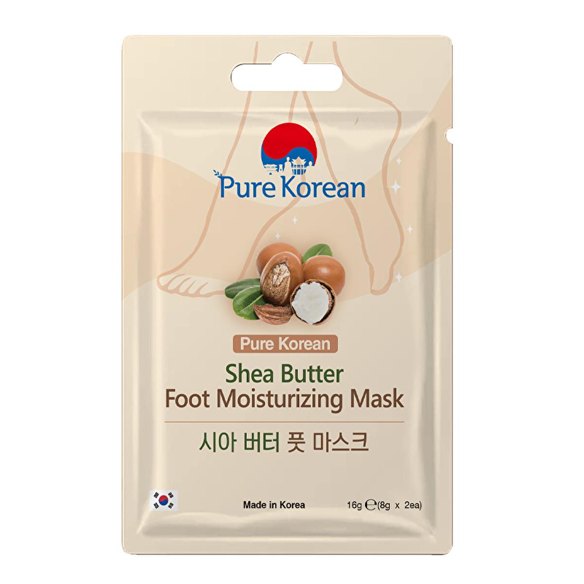 Pure Korean Shea Butter Foot Mask - Intense Moisturizing, Repairs Dry & Cracked Heels, Rosemary Lavender Foot Care