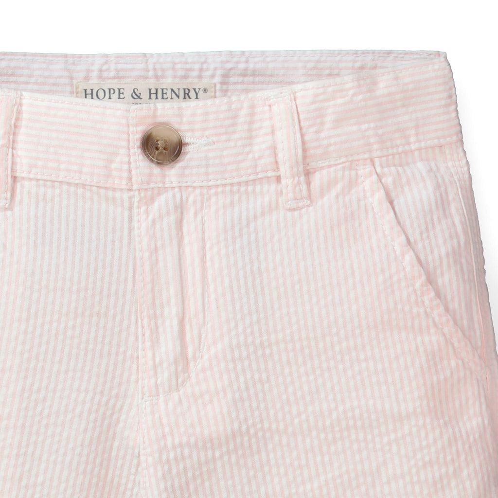 Organic Seersucker Short Pink - Baby