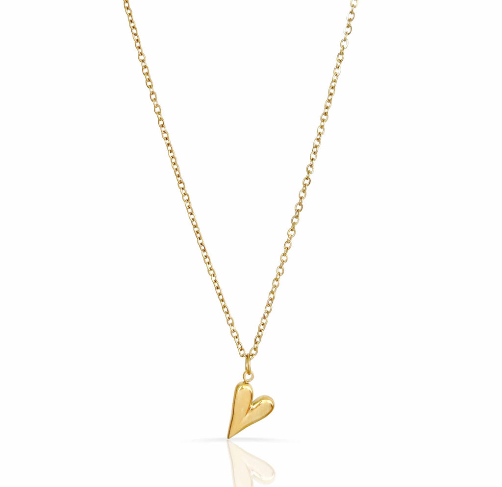 SADIE DAINTY GOLD HEART PENDANT NECKLACE