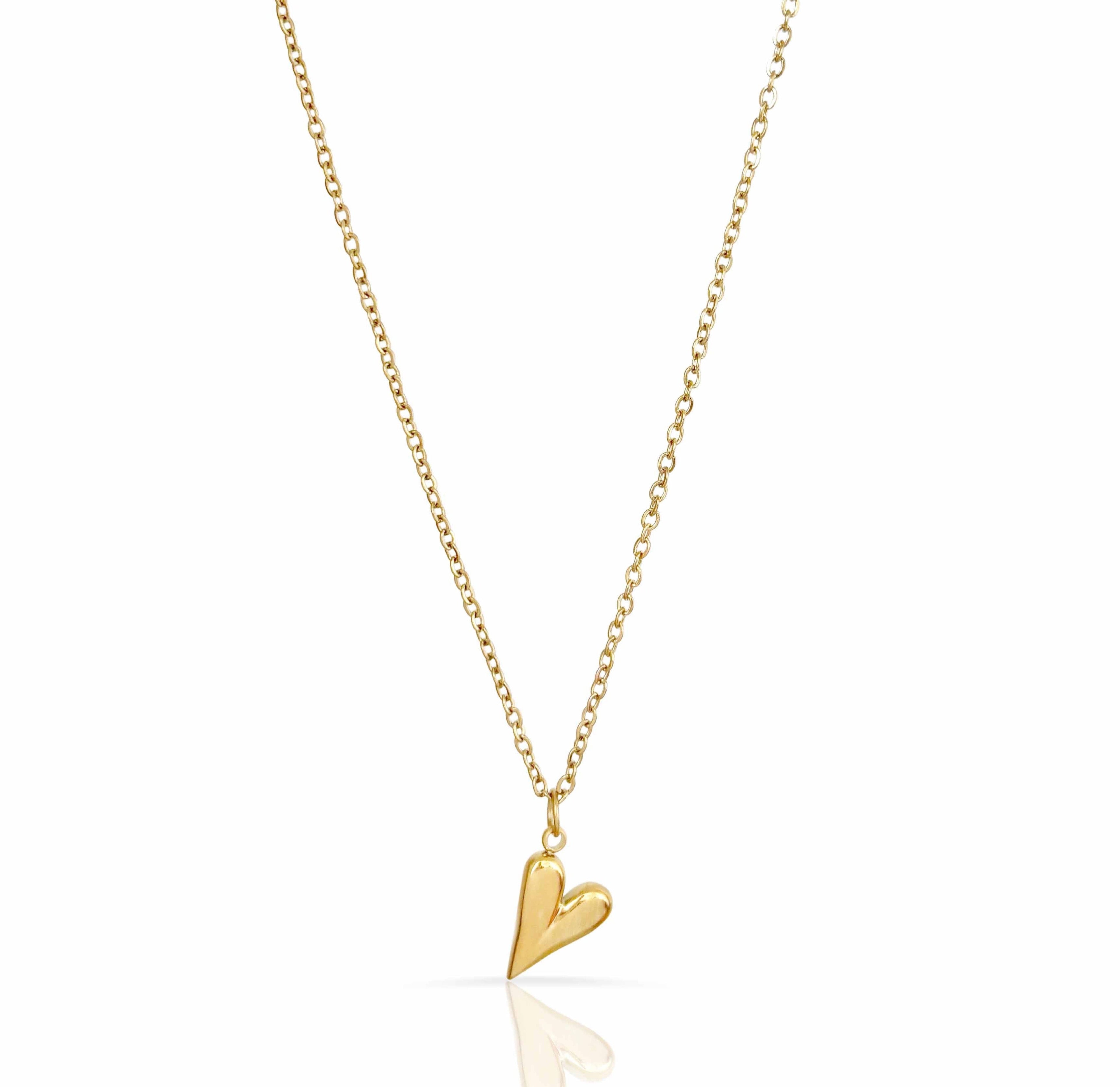 SADIE DAINTY GOLD HEART PENDANT NECKLACE