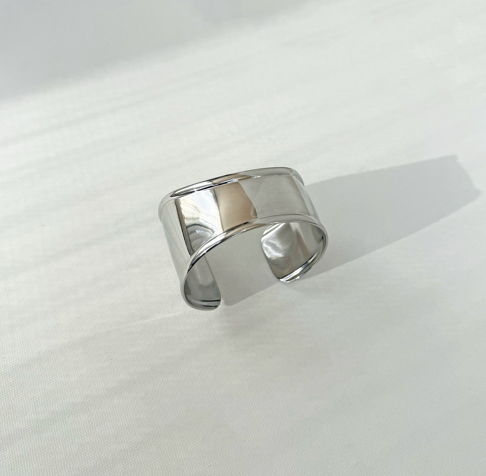 EBONIE SILVER BOLD ASYMMETRICAL CUFF BRACELET