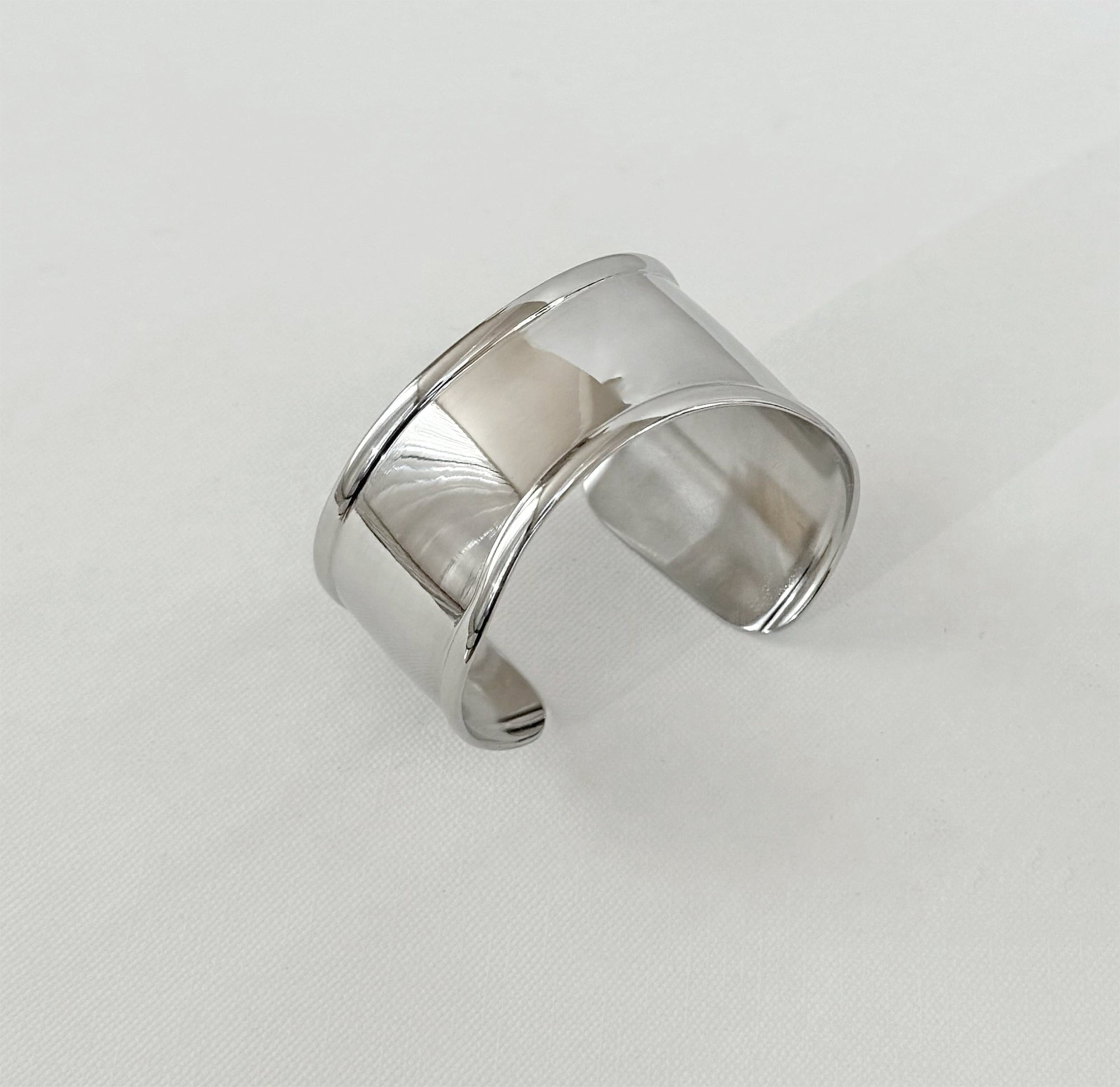 EBONIE SILVER BOLD ASYMMETRICAL CUFF BRACELET