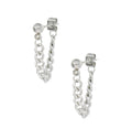 RYLIE SILVER LOOP CHAIN EARRINGS