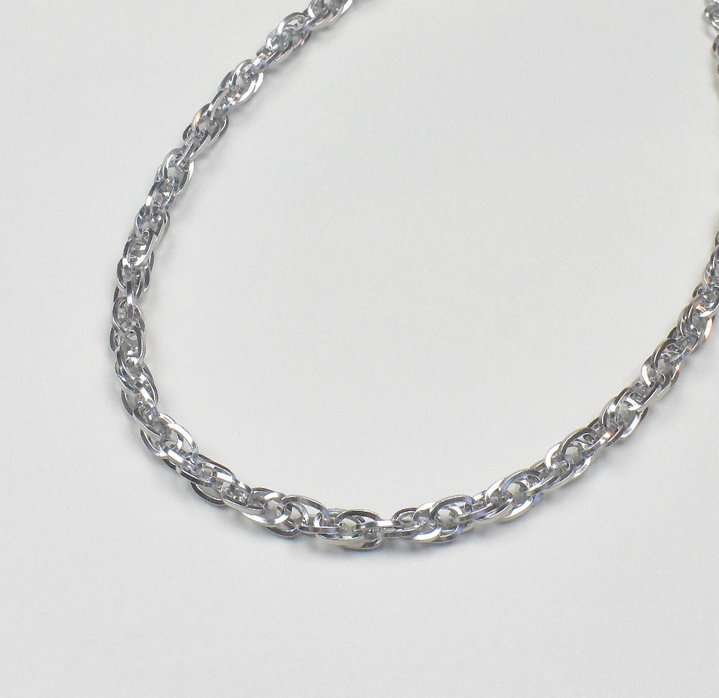 GEMMA SILVER ROPE CHAIN NECKLACE