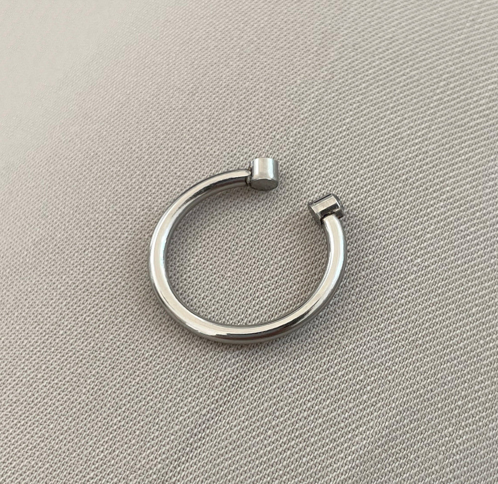 JOLIE SILVER CZ DIAMOND OPEN RING - SAMPLE