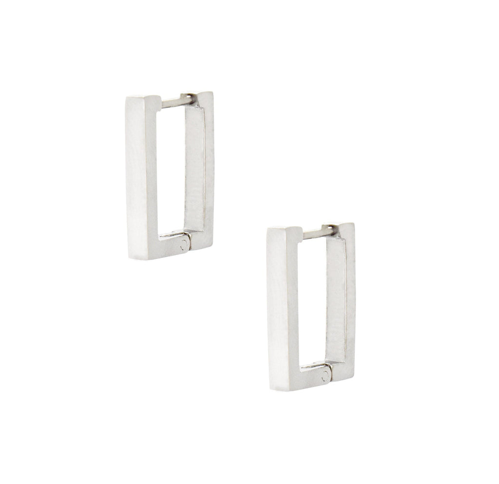 ELODIE - SILVER RECTANGLE EARRINGS