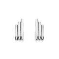 RAMONA SILVER RIBBED J EARRINGS