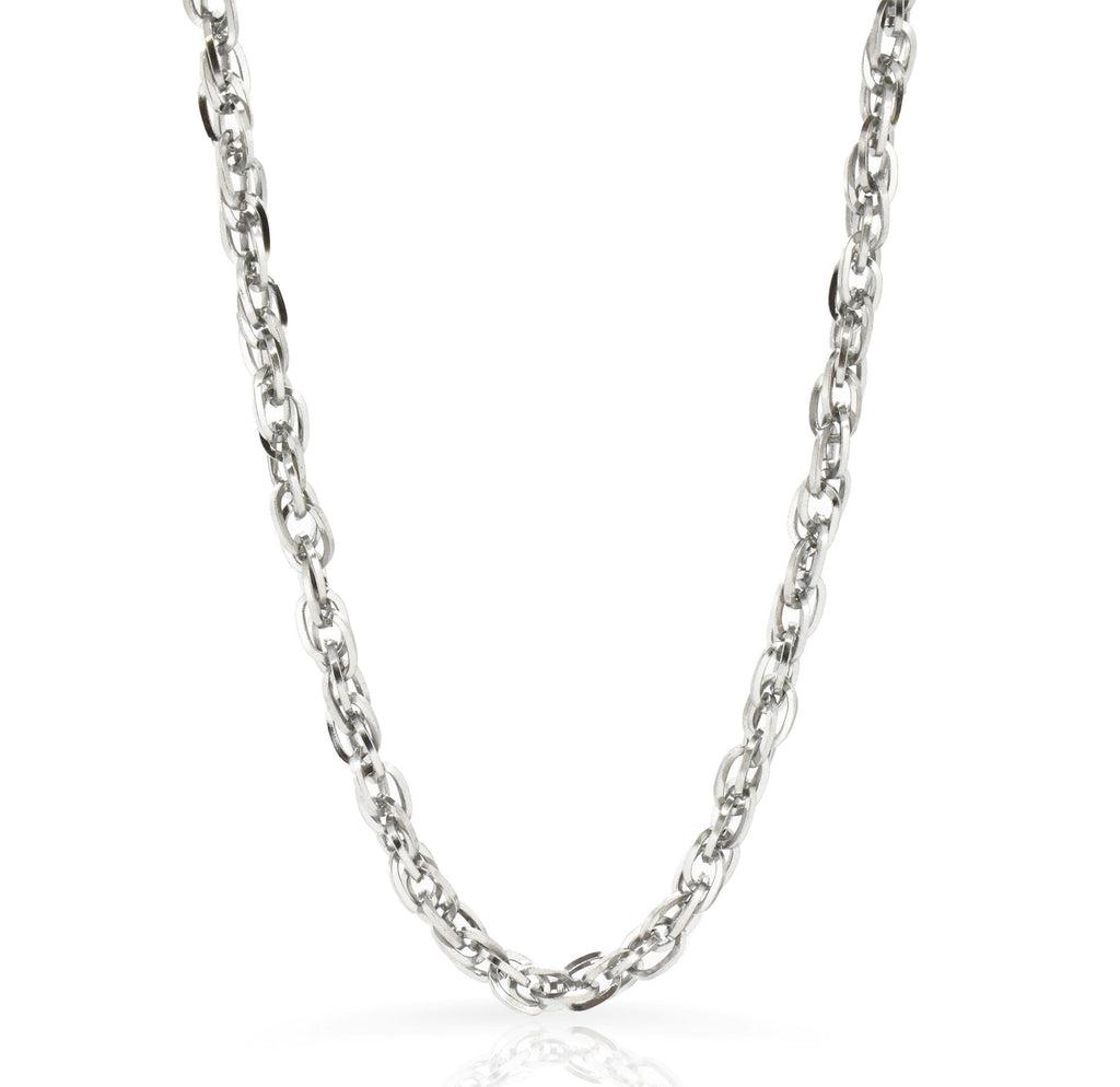 GEMMA SILVER ROPE CHAIN NECKLACE