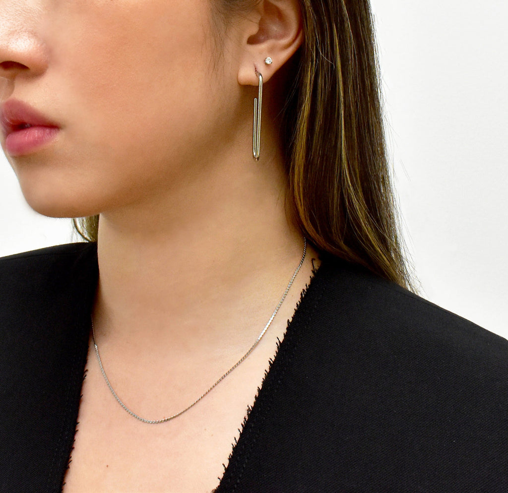 FAYE SILVER THIN CHAIN NECKLACE