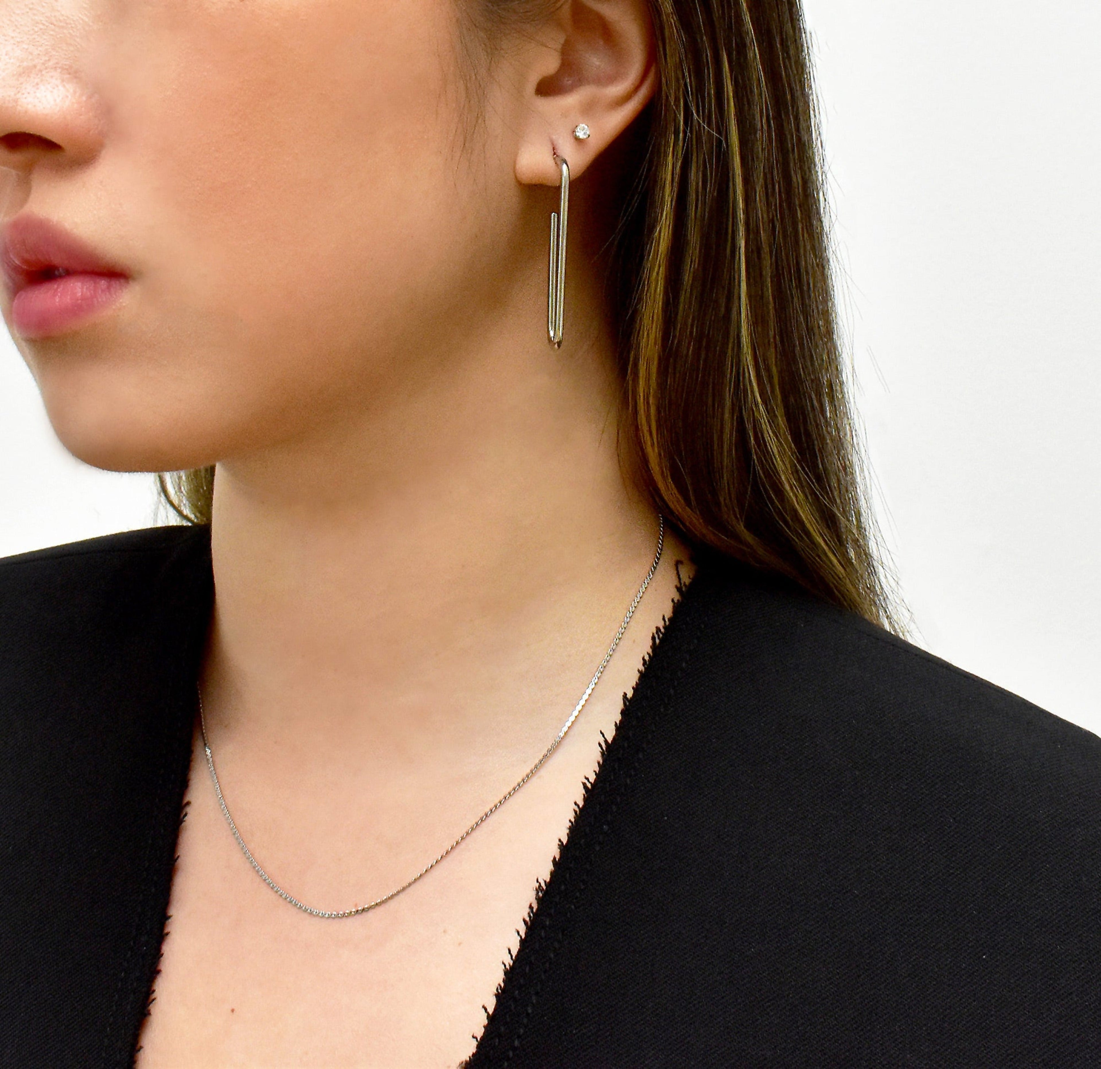 FAYE SILVER THIN CHAIN NECKLACE