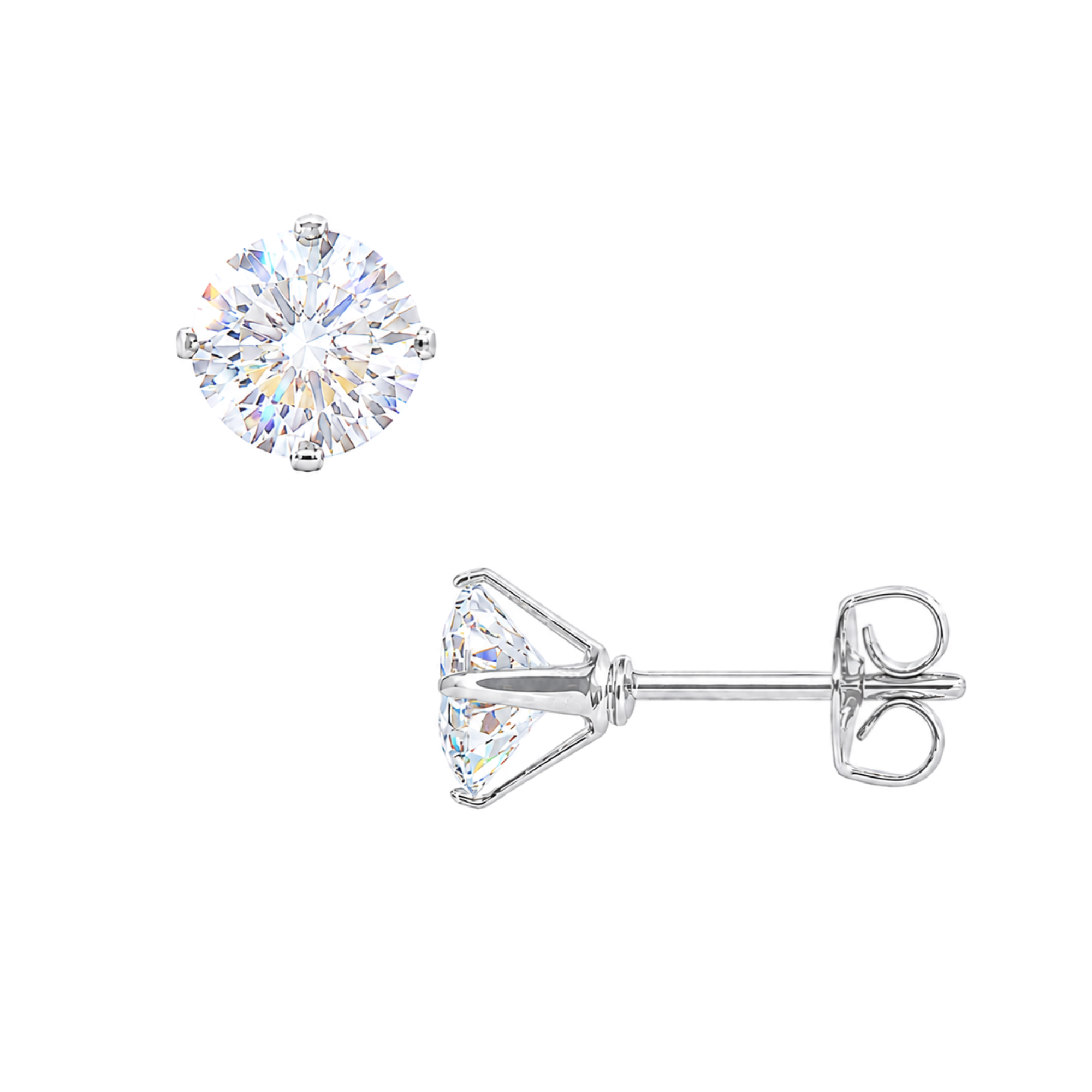 PARIS CZ DIAMOND EARRINGS - SILVER
