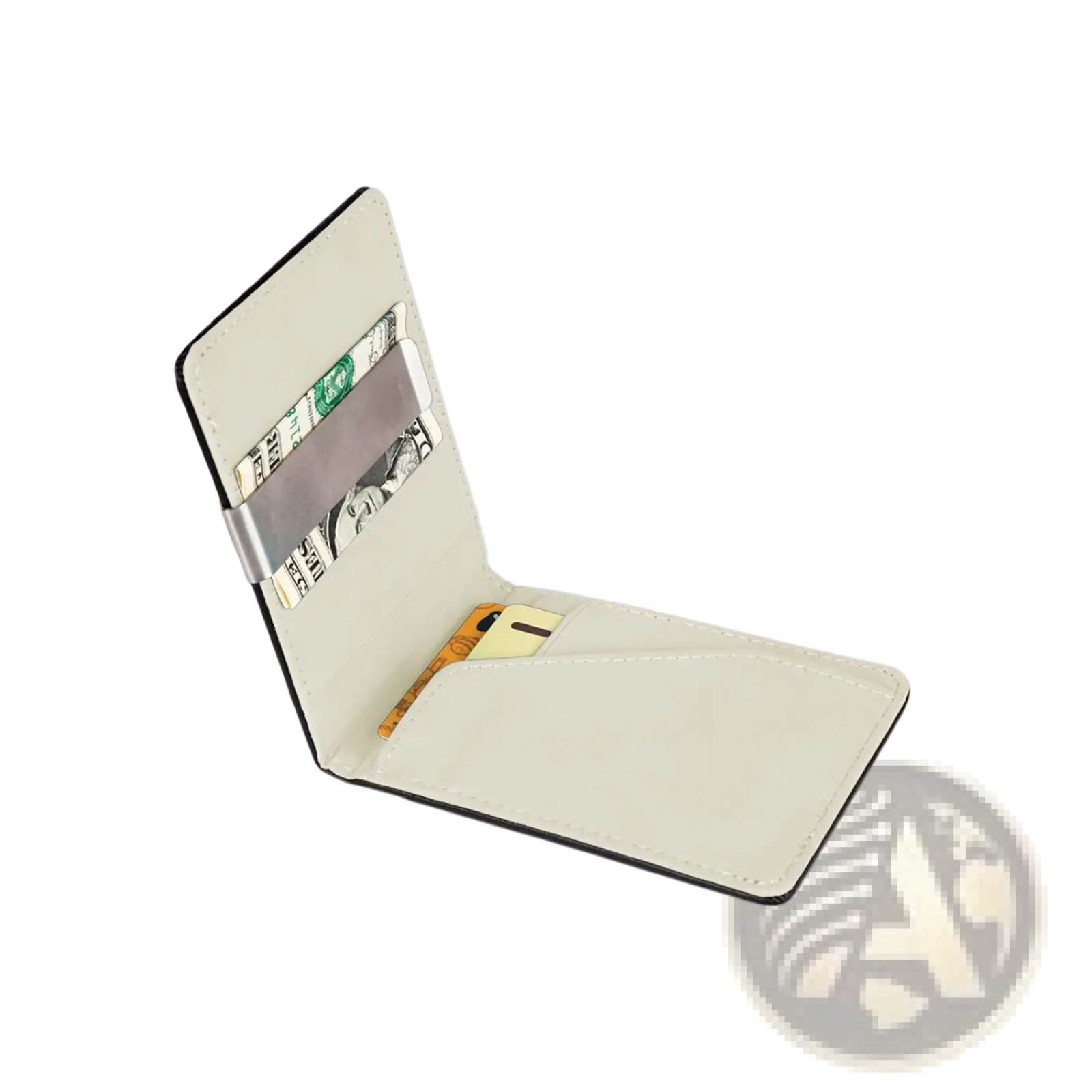 Slim Unisex Pu Leather Wallet with Metal Money Clip