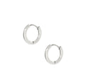 CONSTANCE SILVER SMALL HUGGIE HOOP EARRINGS