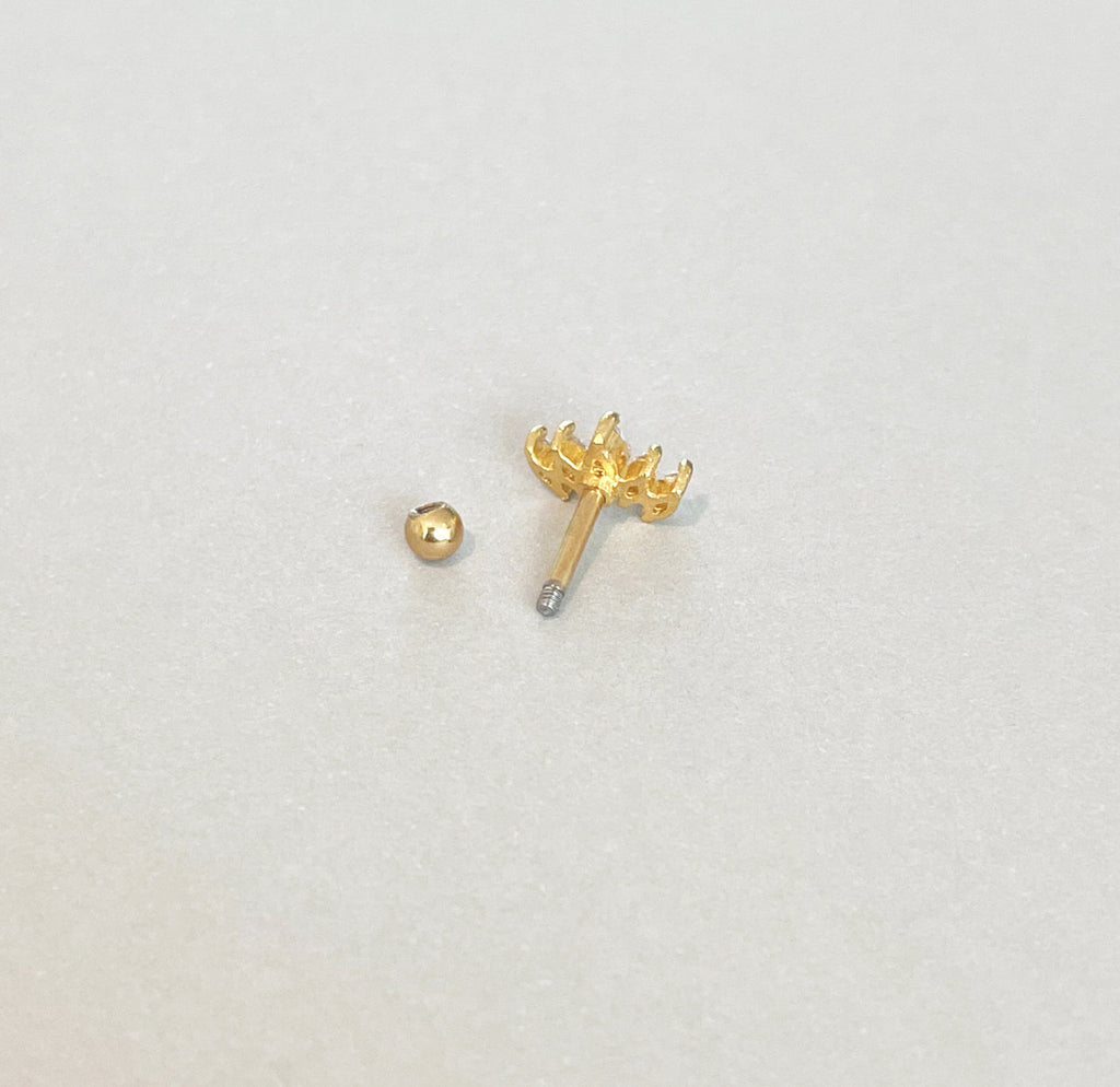 DIANA GOLD MARQUIS CROWN EARRINNG