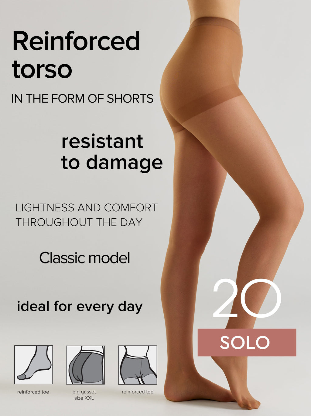 Tights Conte Solo 20 Den - Classic Pantyhose