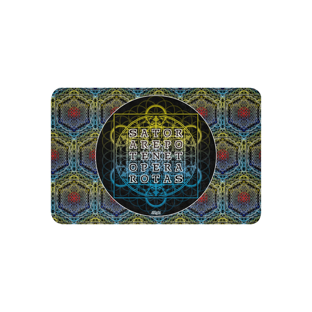 SATOR Square Sherpa Blanket | Sacred Geometry Comfort Grid | Sherpa blanket
