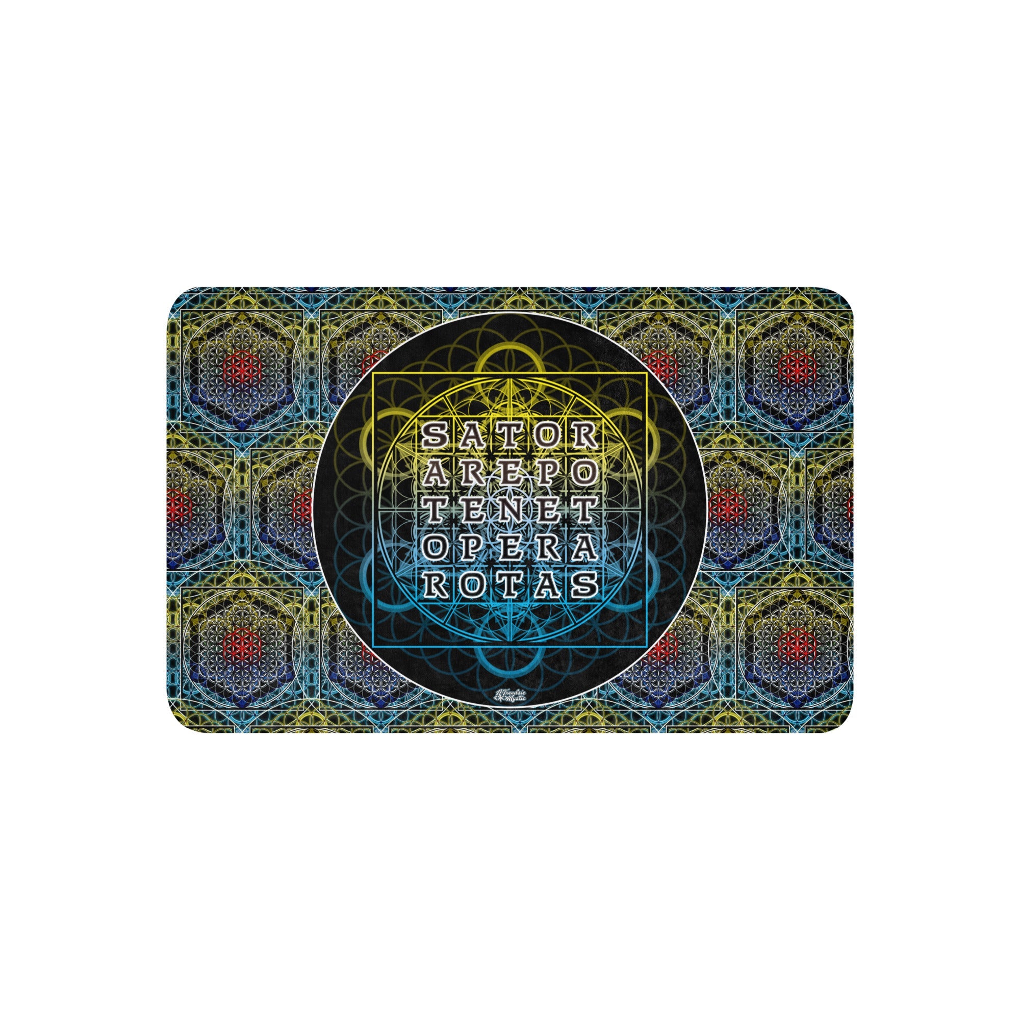 SATOR Square Sherpa Blanket | Sacred Geometry Comfort Grid | Sherpa blanket