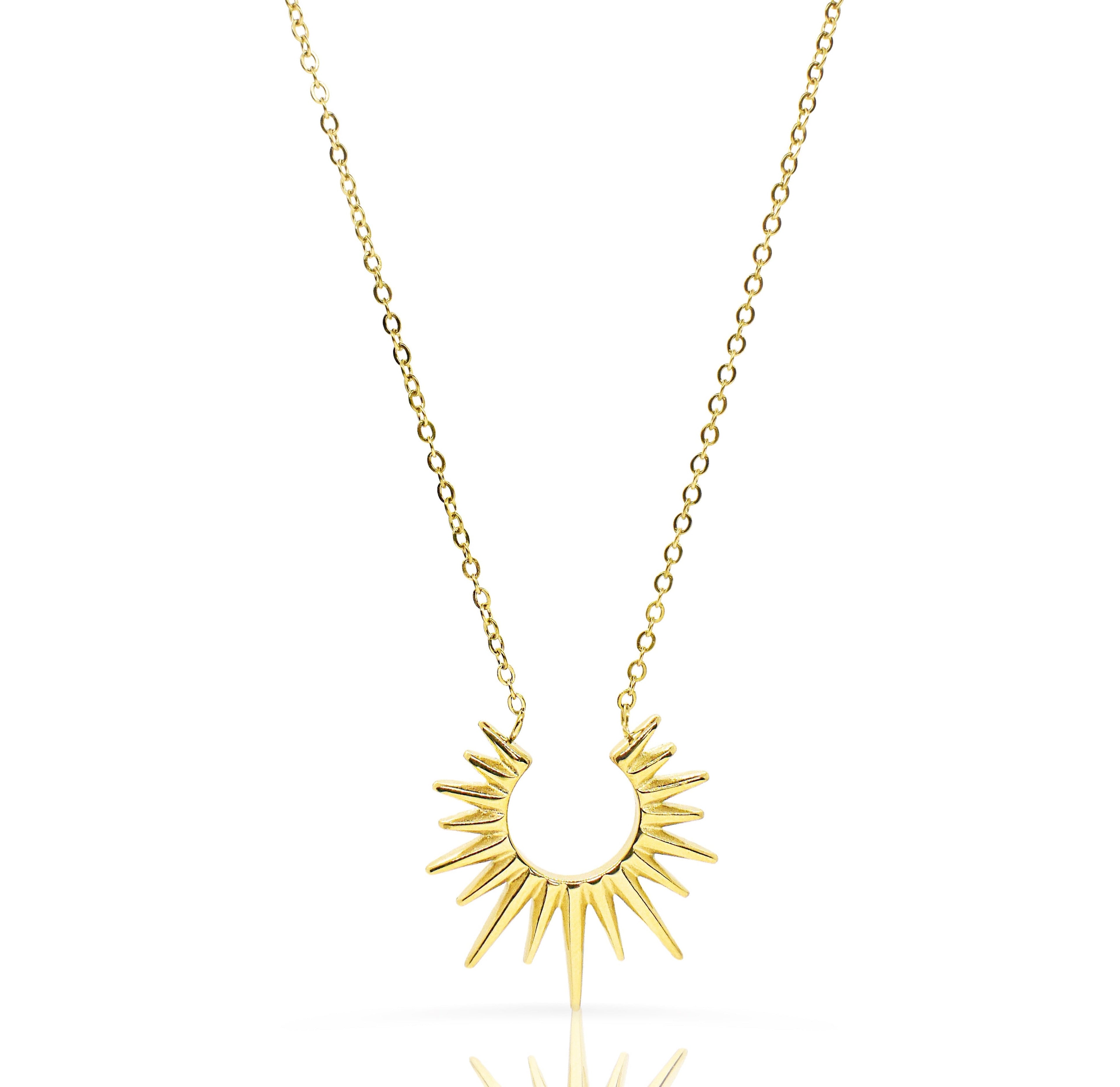 MABEL GOLD SUN PENDANT NECKLACE