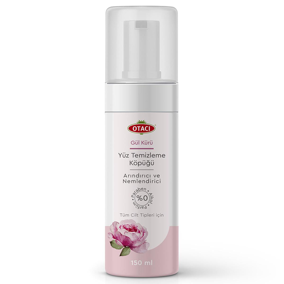 Otacõ GŸl KŸrŸ: Natural Rose Extract Facial Cleansing Foam - Gentle, Vegan Face Wash for Sensitive Skin, Paraben & Sulfate Free, Hydrating Aloe Vera