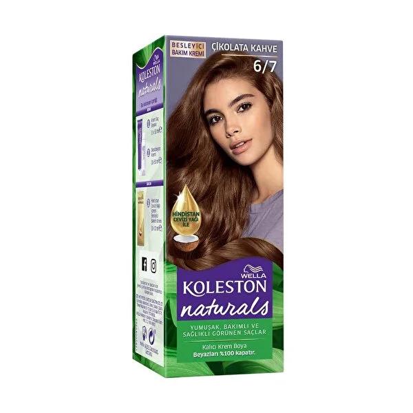 Koleston Naturals Chocolate Brown Hair Dye: Long Lasting Color & Gray Coverage with Coconut Oil - At Home Hair Coloring Kit