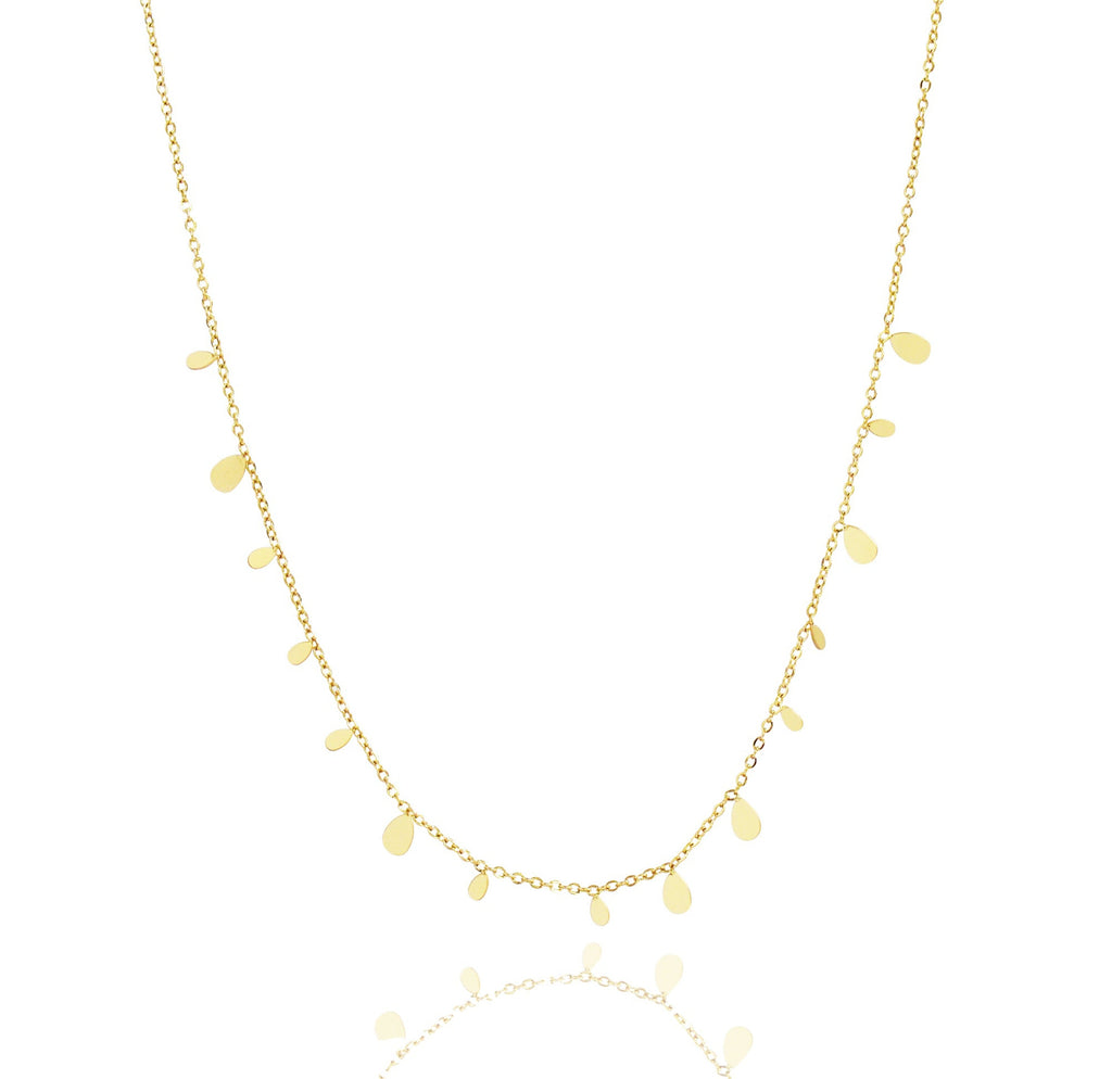 MIRANDA GOLD DAINTY TEARDROP NECKLACE