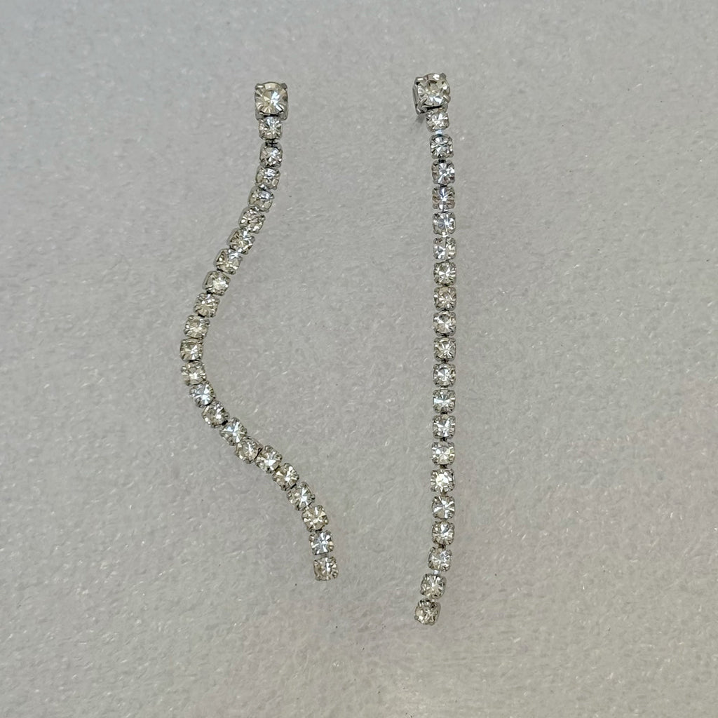 SKYLER SILVER TENNIS DROP EARRINGS