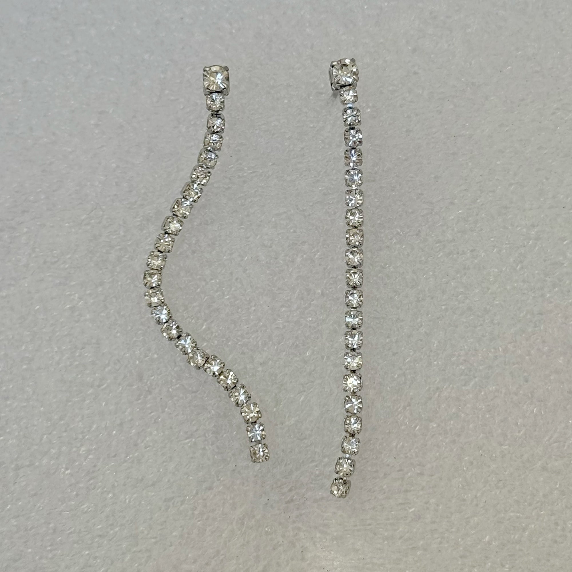SKYLER SILVER TENNIS DROP EARRINGS