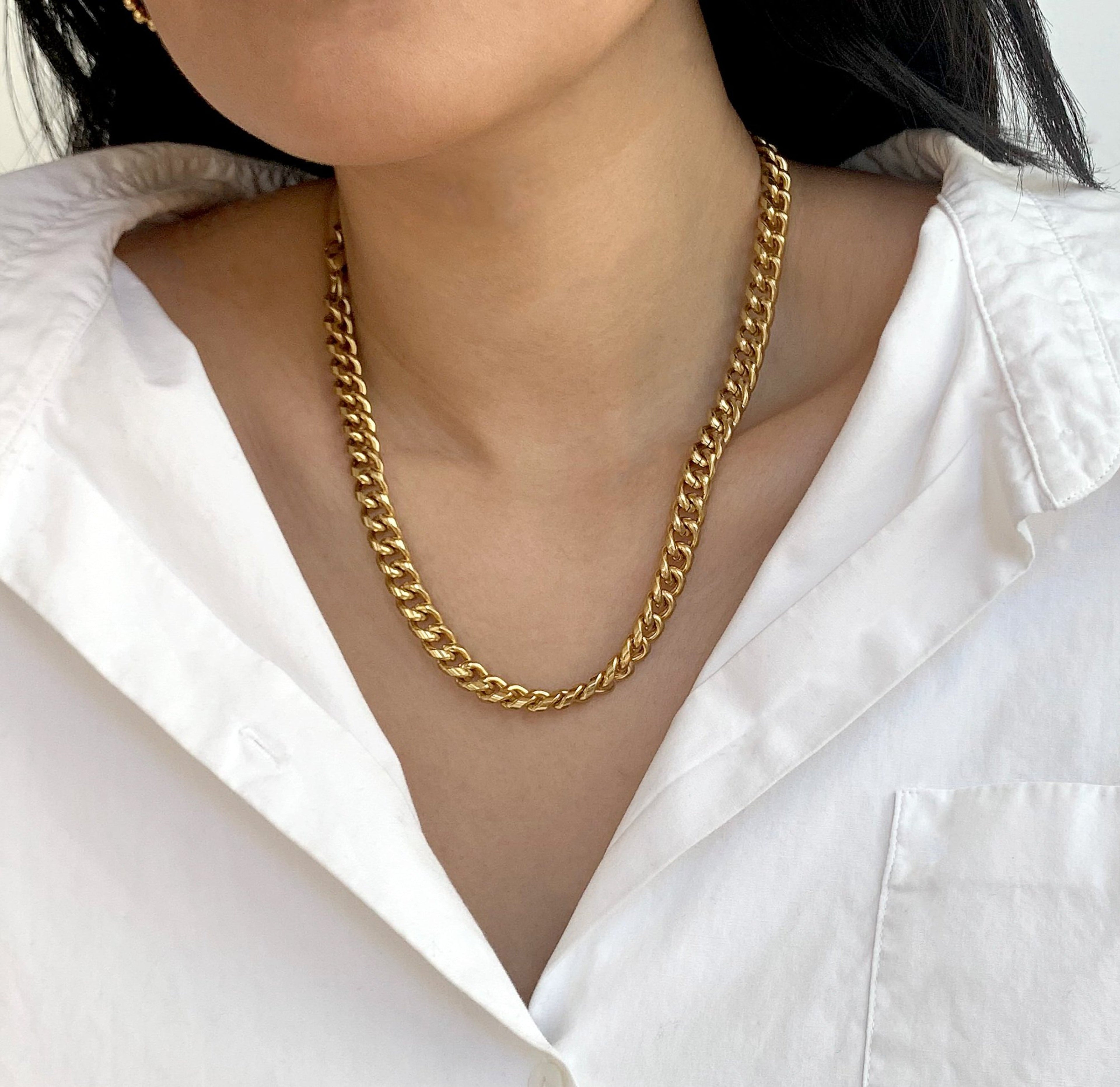 MASON GOLD CUBAN CHAIN NECKLACE