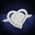 TS192 Rhodium Sterling Silver Ring – AAA Clear CZ Solitaire