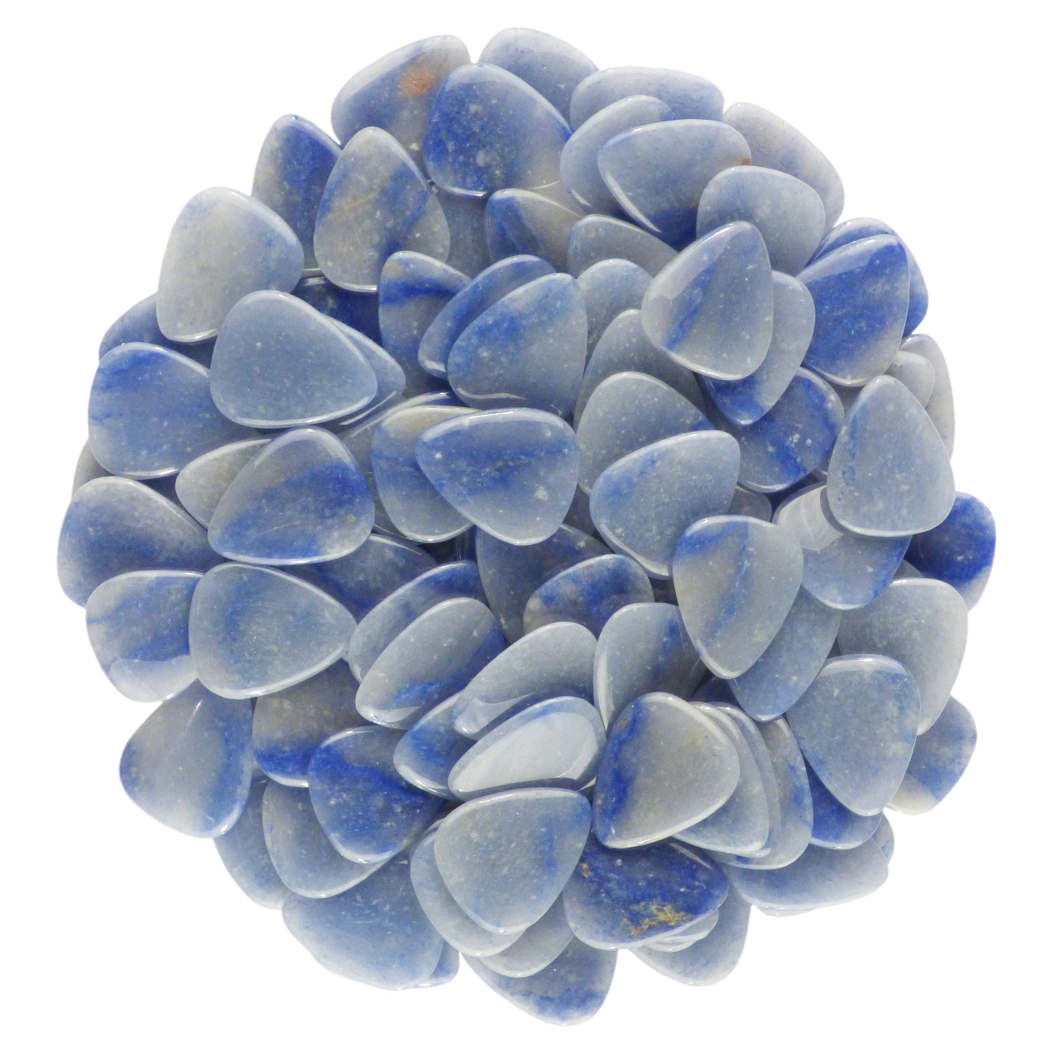 Blue Aventurine Stone Guitar Or Bass Pick - 3.0 mm Ultra Heavy Gauge - 351 Shape - Specialty Handmade Gemstone Exotic Plectrum