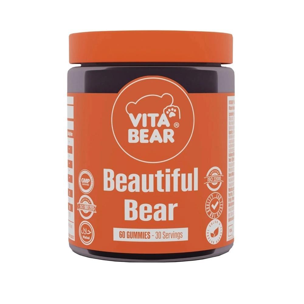 Vita Bear Beautiful Bear: Collagen & Hyaluronic Acid Gummies for Radiant Skin, Hair & Nails - , Chewable Beauty